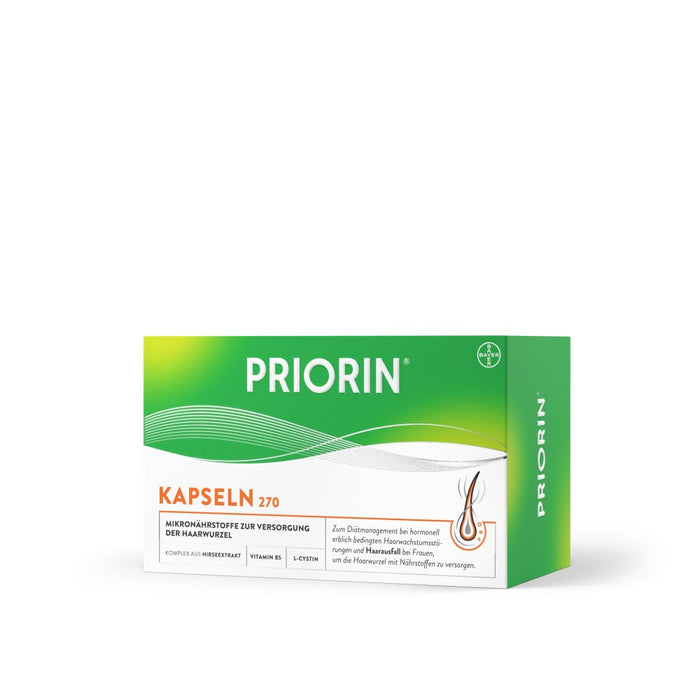 Priorin Kapseln bei hormonell erblich bedingten Haarwachstumsstörungen und Haarausfall bei Frauen, 270 St. Kapseln