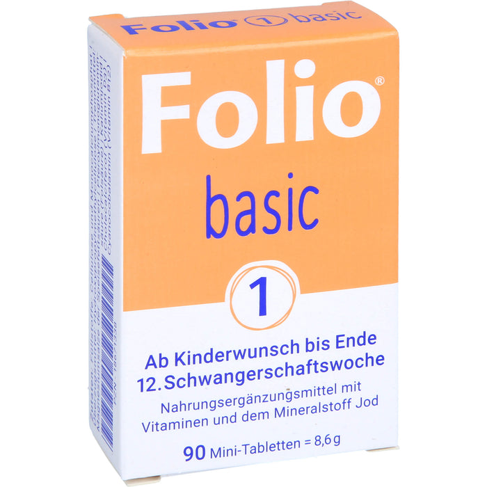 Folio 1 Basic ab Kinderwunsch bis Ende 12.Woche, 90 pcs. Tablets