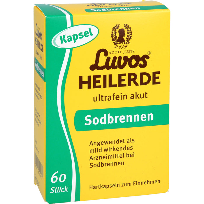 Luvos Heilerde ultrafein akut Hartkapseln zur Einnahme bei Sodbrennen, 60 pc Capsules