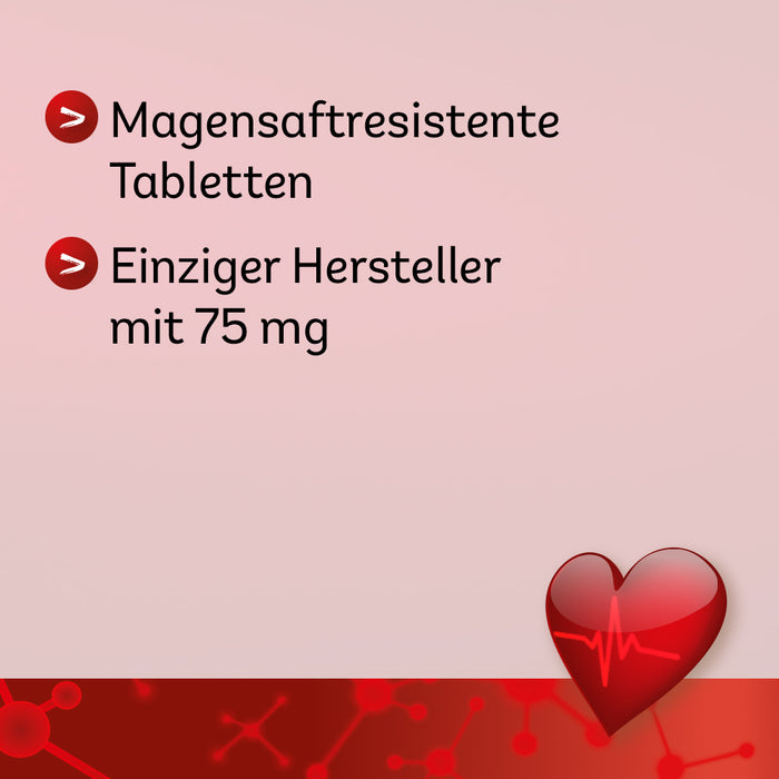 ASS Dexcel Protect 75 mg Tabletten bei Herz-Kreislauf-Erkrankungen, 100 pcs. Tablets