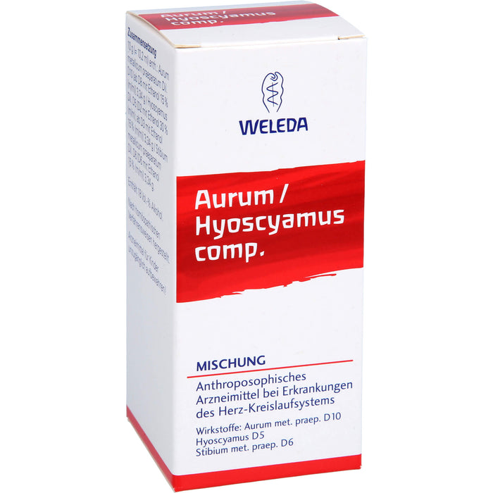 WELEDA Aurum / Hyoscyamus comp. Mischung bei Erkrankungen des Herz-Kreislaufsystems, 50 ml Mixture