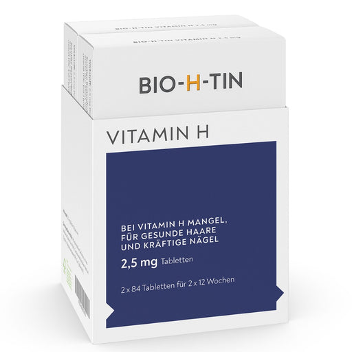 BIO-H-TIN Vitamin H Tabletten 2,5 mg beugen einem Mangel an Vitamin H vor, 84 St. Tabletten