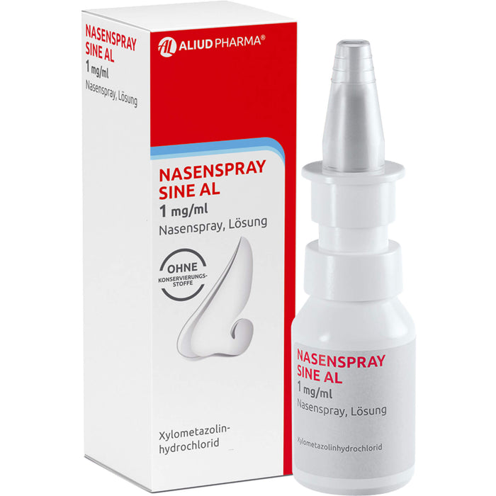 Nasenspray sine AL 1 mg/ml Nasenspray bei Schnupfen, Nasennebenhöhlen-Entzündung und allergischem Schnupfen, 10 ml Solution