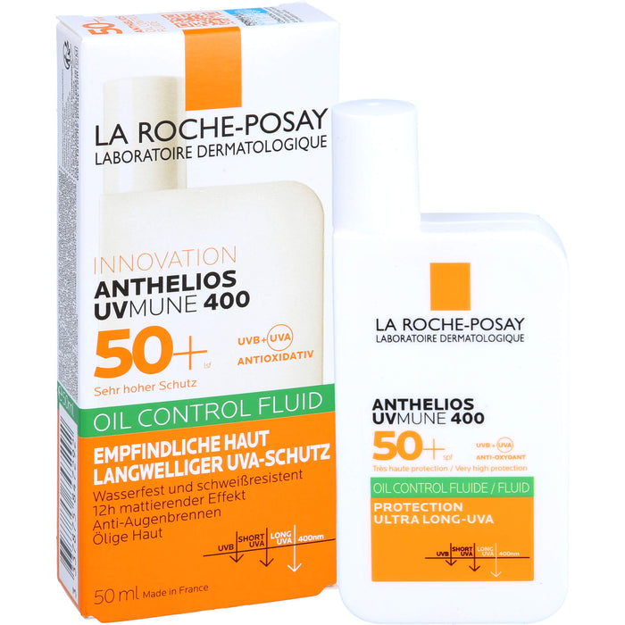 La Roche-Posay Anthelios Oil Control Fluid 50+ UVMune 400 für empfindliche Haut, 50 ml Creme