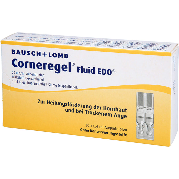 Corneregel Fluid EDO Augentropfen, 30 pc Pipettes à dose unique