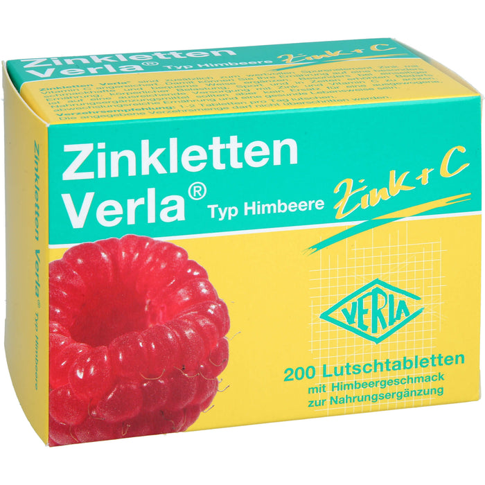 Zinkletten Verla Lutschtabletten mit Himbeergeschmack, 200 pcs. Tablets