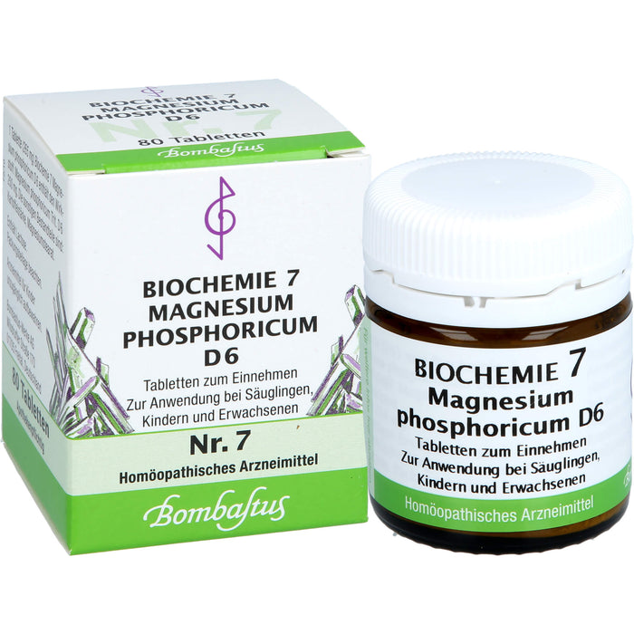 Biochemie 7 Magnesium phosphoricum Bombastus D6 Tbl., 80 pc Tablettes