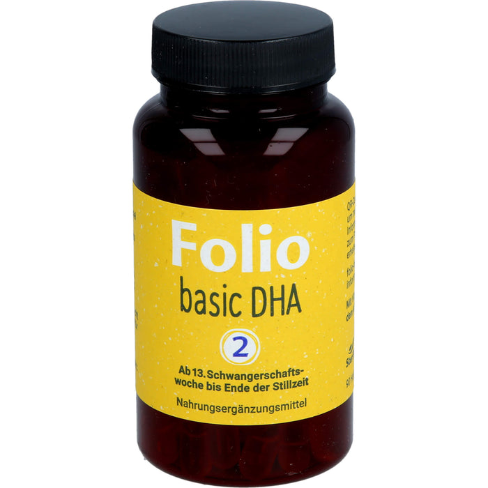 Folio 2 Basic DHA für Schwangerschaft & Stillzeit mit bioaktiver Folsäure, 90 pcs. Capsules