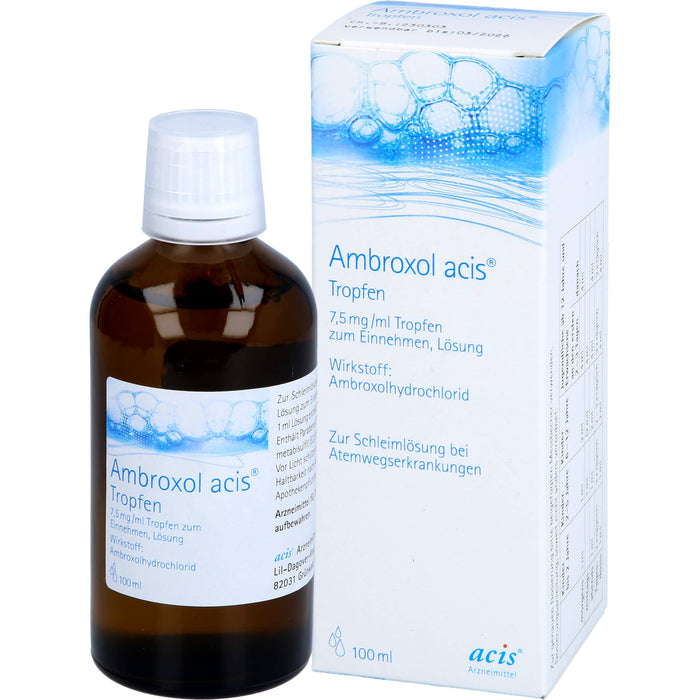 Ambroxol acis  Tropfen, 7,5 mg/ml Tropfen zum Einnehmen, Lösung, 100 ml Solution