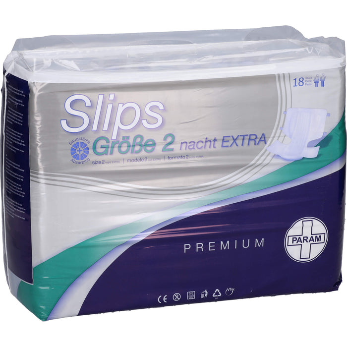 PARAM Premium Slips Nacht Extra Größe 2 wiederverschließbare Windelhosen, 18 pc Pantalons à couches