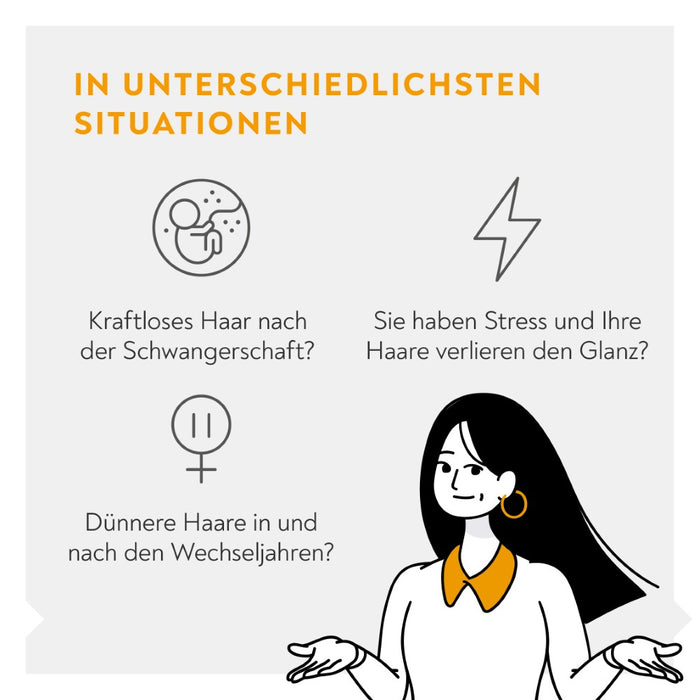BIO-H-TIN Hair Essentials: Ausgewählte Nährstoffkombination für die Haare mit Biotin, Zink & Selen, 30 St. Kapseln