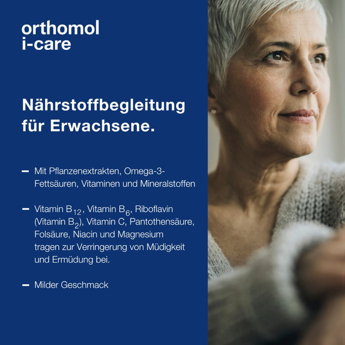 Orthomol i-CAre - Nahrungsergänzungsmittel mit Pflanzenextrakten, Omega-3-Fettsäuren, Vitaminen und Mineralstoffen - Granulat/Kapseln, 30 St. Tagesportionen