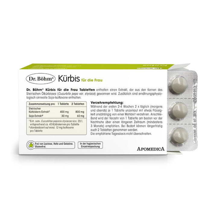 Dr. Böhm Kürbis Tabletten für die Frau, 60 pcs. Tablets