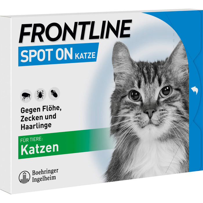 FRONTLINE Spot On Lösung für Katzen gegen Flöhe, Zecken und Haarlinge, 6 St. Ampullen