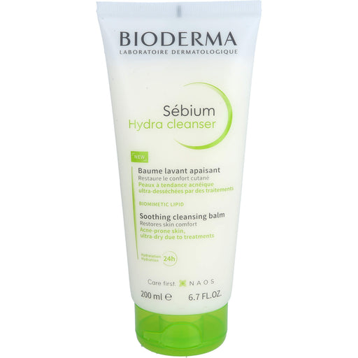 BIODERMA Sebium Hydra Cleanser sanfter Reinigungsbalsam für trockene, zu Akne neigende Haut, 200 ml Balsam