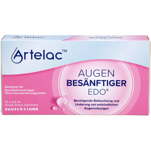 Artelac Augenbesänftiger EDO beruhigende Befeuchtung und Linderung von entzündlichen Augenreizungen, 10 St. Einzeldosispipetten