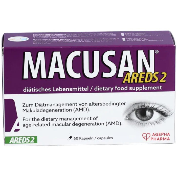 Macusan Areds2 Kapseln zum Erhalt normaler Sehkraft, 60 pcs. Capsules