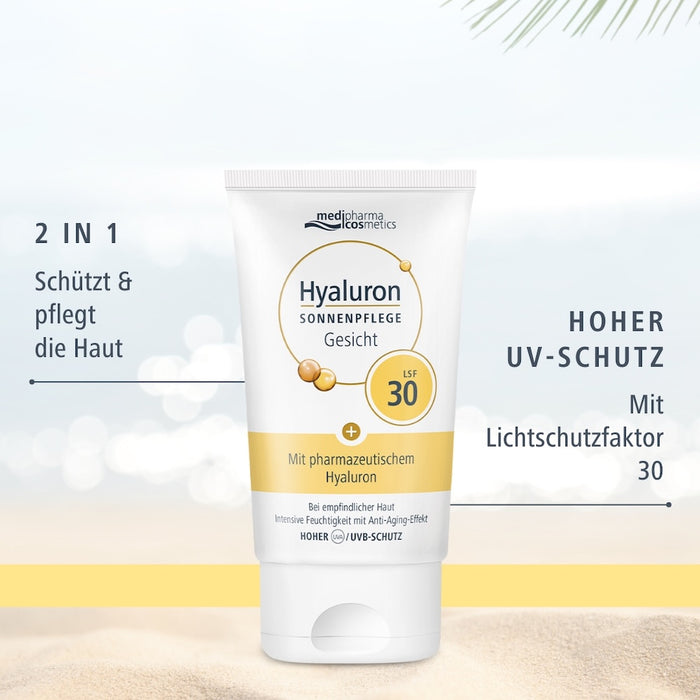 Medipharma Cosmetics Hyaluron Sonnenpflege Gesicht LSF 30, 50 ml Creme