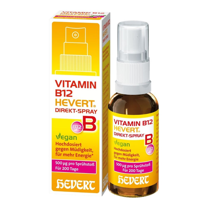 Vitamin B12 Hevert Direkt-Spray gegen Müdigkeit, für mehr Energie, 30 ml Lösung