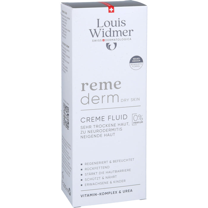 Louis Widmer remederm Creme Fluid unparfümiert für sehr trockene, zu Neurodermitis neigende Haut, 200 ml Creme
