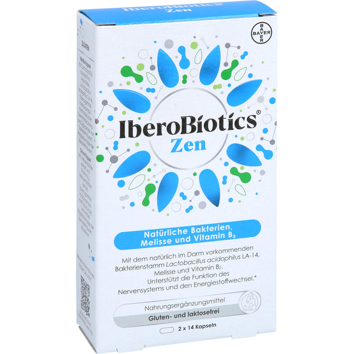 IberoBiotics Zen Kapseln für ein gutes Bauchgefühl in stressigen Zeiten, 14 pc Portions quotidiennes