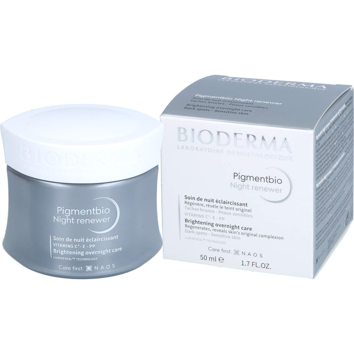 BIODERMA Pigmentbio Night Renewer aufhellende Nachtcreme für zu Pigmentflecken neigende Haut, 50 ml Cream