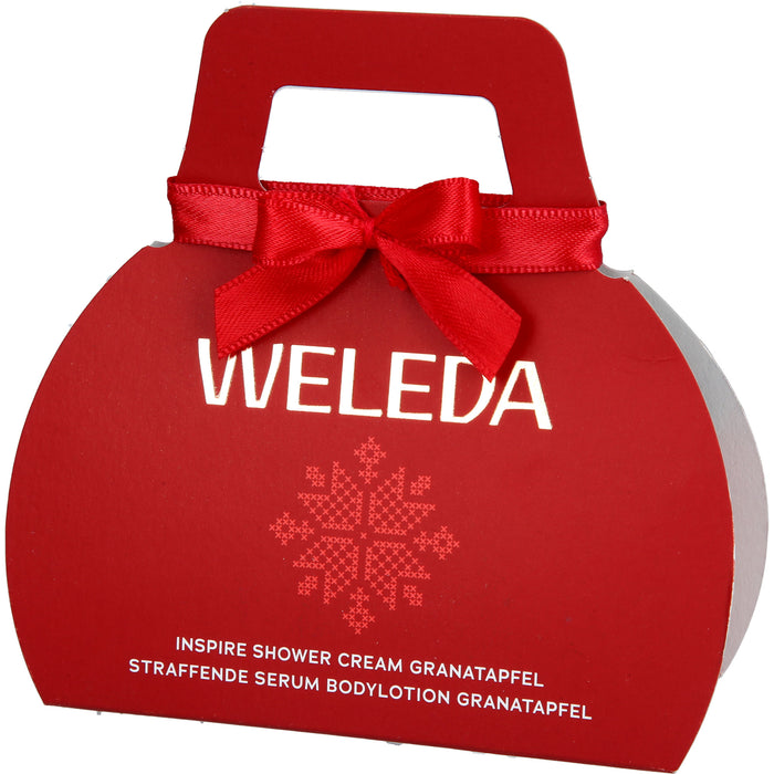 WELEDA Mini Geschenkset Granatapfel mit Inspire Shower Cream Granatapfel  und straffender Serum Bodylotion, 40 ml Crème