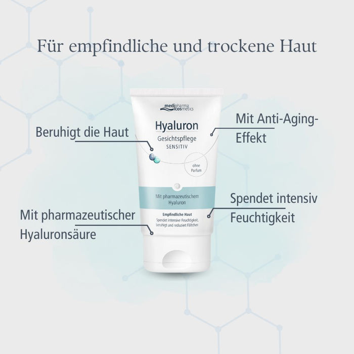 Hyaluron Gesichtspflege sensitive, 50 ml Creme