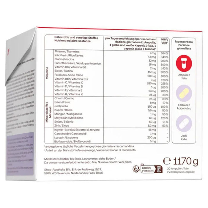 RedCare Immun Forte Trinkampullen mit Maracujageschmack + Kapseln, 30 St. Tagesportionen