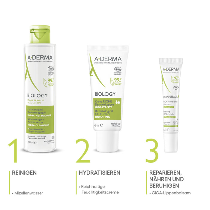 A-DERMA Dermalibour+ CICA Lippenbalsam, 15 ml Balm