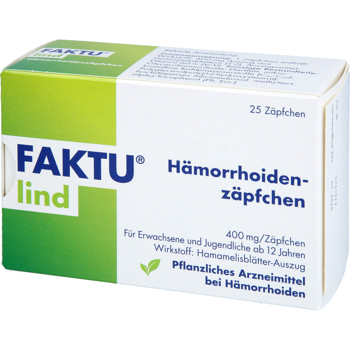 Faktu lind Hämorrhoidenzäpfchen, 25 pcs. Suppositories