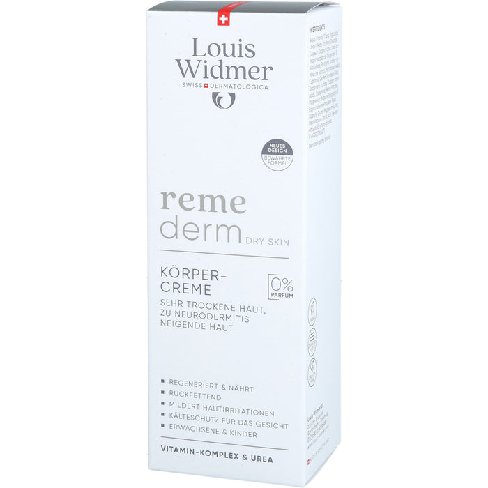 Louis Widmer Remederm Körpercreme unparfümiert für sehr trockene Haut, 200 ml Creme