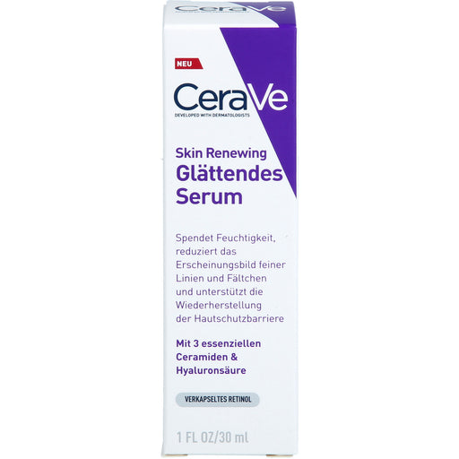 CeraVe Skin Renewing Glättendes Serum für eine geglättete Haut, 30 ml Gel