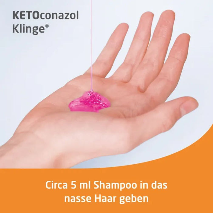 KLINGE Ketoconazol 20 mg/g Shampoo zur  Behandlung von Infektionen der Kopfhaut, 60 ml Shampoing