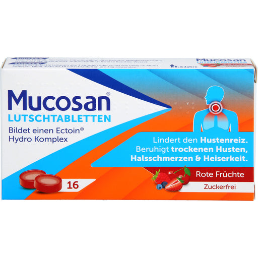 Mucosan Lutschtabletten lindern Hustenreiz mit Rote-Früchte-Geschmack, 16 St. Tabletten