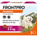 FRONTPRO Kautabletten gegen Zecken und Flöhe für Hunde (2-4kg), 3 St. Kautabletten