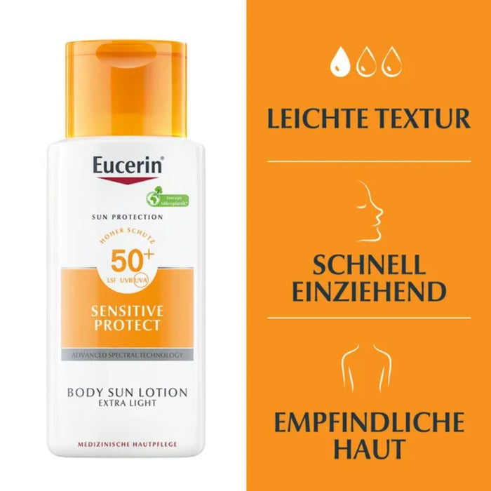 Eucerin Sensitive Protect Sun Lotion Extra Light LSF 50+, 150 ml Lotion