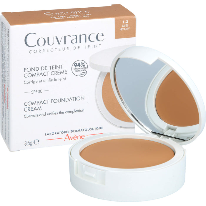 Avène Couvrance Kompakt Creme-Make-Up Honig 1.3 mit LSF 30, 8.5 g Cream