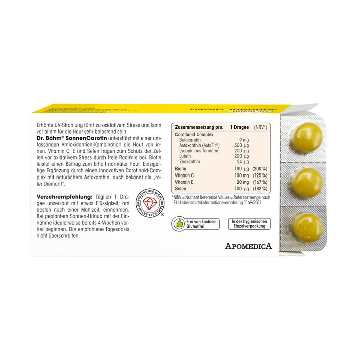 Dr. Böhm SonnenCarotin, 60 pc Dragées
