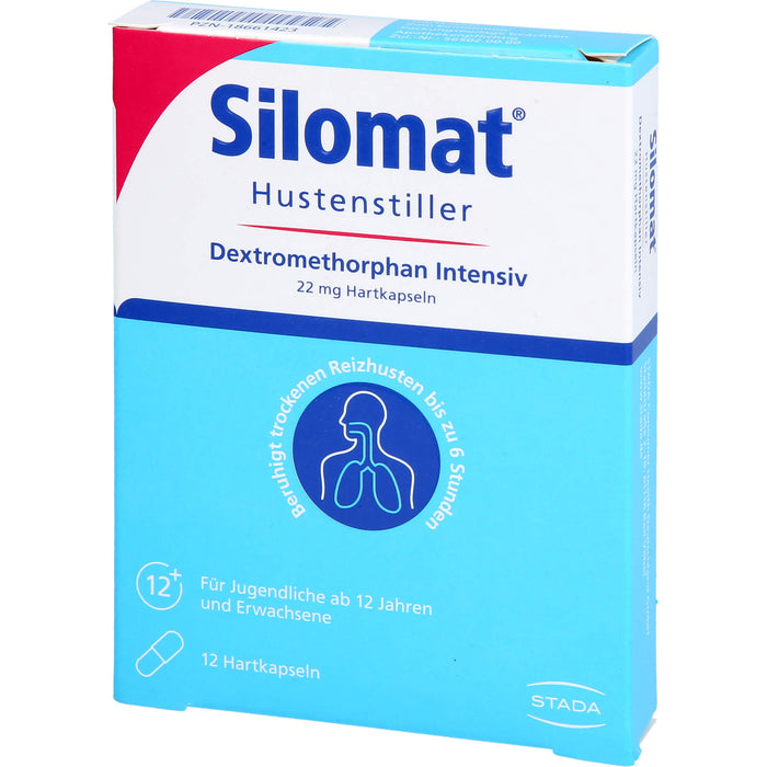 Silomat Hustenstiller Dextromethorphan Intensiv 22 mg Hartkapseln gegen Reizhusten, 12 pcs. Capsules