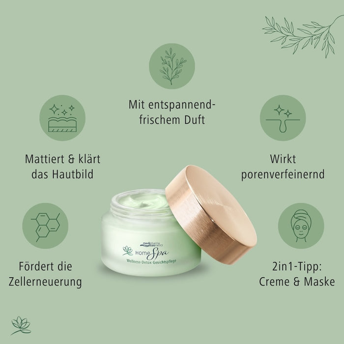 Medipharma Cosmetics Home Spa Wellness-Detox Gesichtspflege, 50 ml Cream