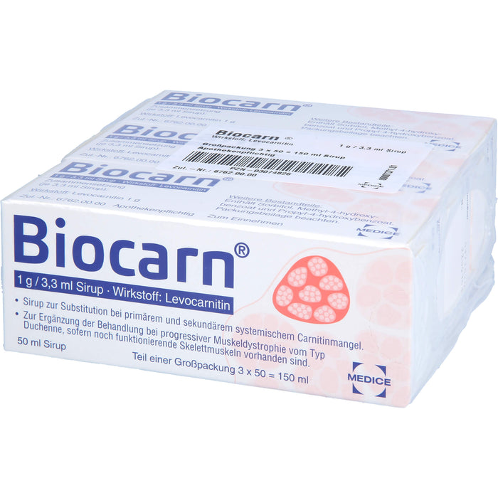 Biocarn 1 g/3,3 ml Sirup, 150 ml Solution