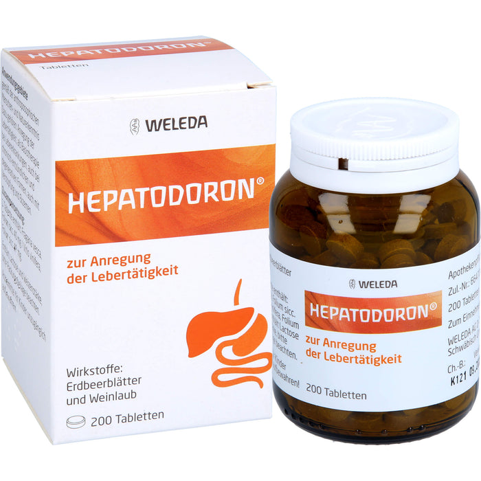 WELEDA Hepatodoron zur Anregung der Lebertätigkeit Tabletten, 200 pcs. Tablets