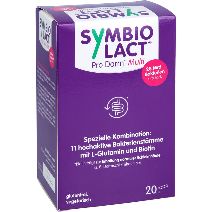 SymbioLact Pro Darm Multi Sticks mit 28 Mrd. Bakterien, L-Glutamin & Biotin, 20 St. Sticks