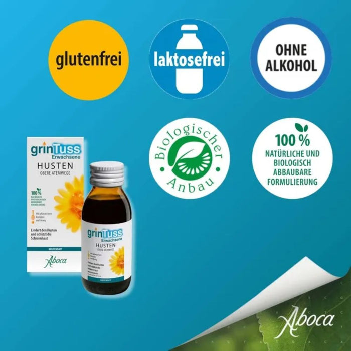 GrinTuss Hustensaft bei trockenem Husten, 180 g Solution
