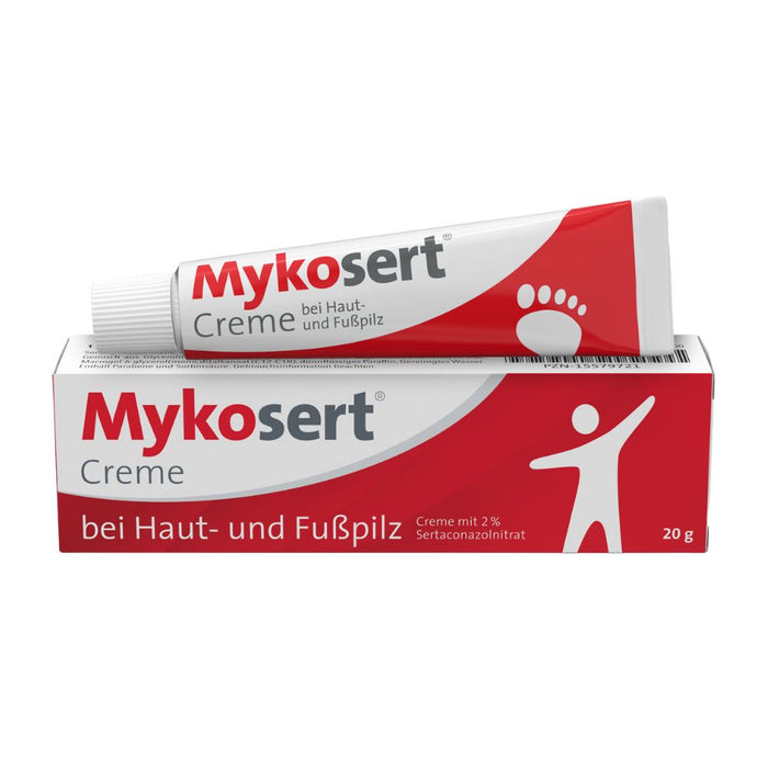 Mykosert Creme zur Behandlung von Haut- und Fußpilzerkrankungen, 20 g Creme