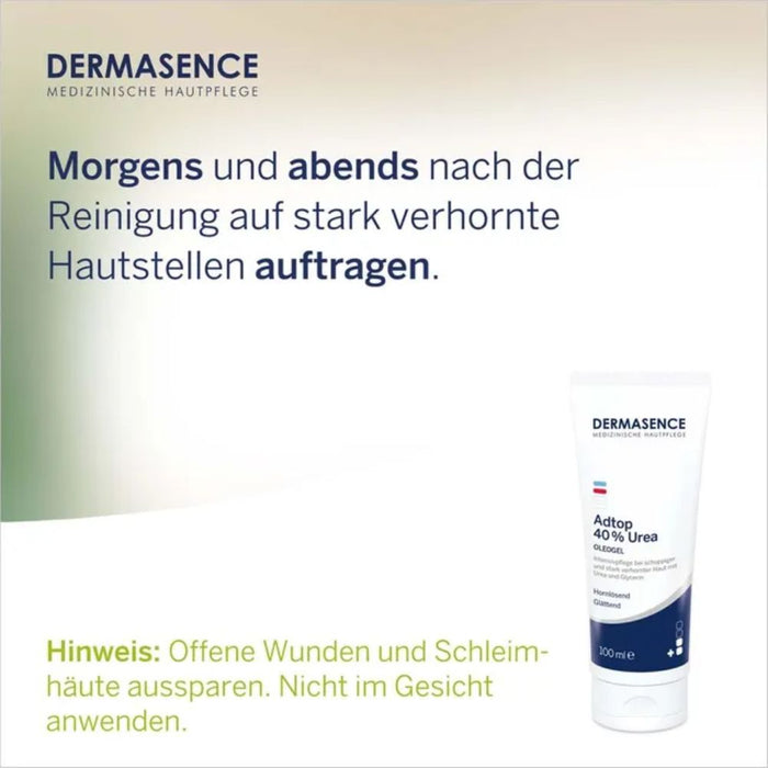 DERMSENCE Adtop 40% Urea Oleogel bei schuppiger und stark verhornter Haut, 100 ml Cream