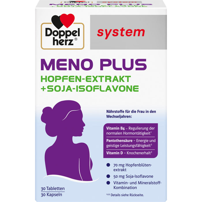 Doppelherz system Meno Plus Tabletten und Kapseln für die Frau in den Wechseljahren, 30 St. Packung