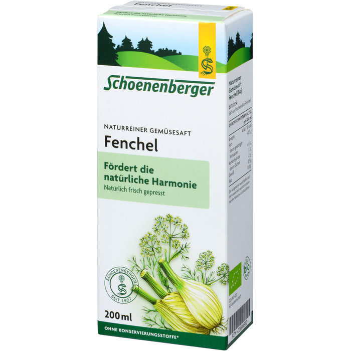 Schoenenberger Naturreiner Gemüsesaft Fenchel, 200 ml Solution