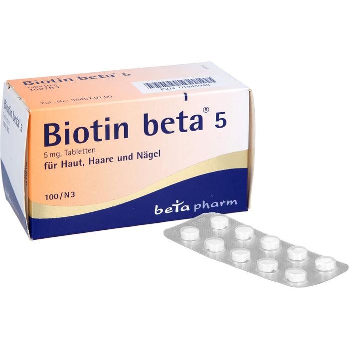 Biotin beta 5 Tabletten, 100 pc Tablettes